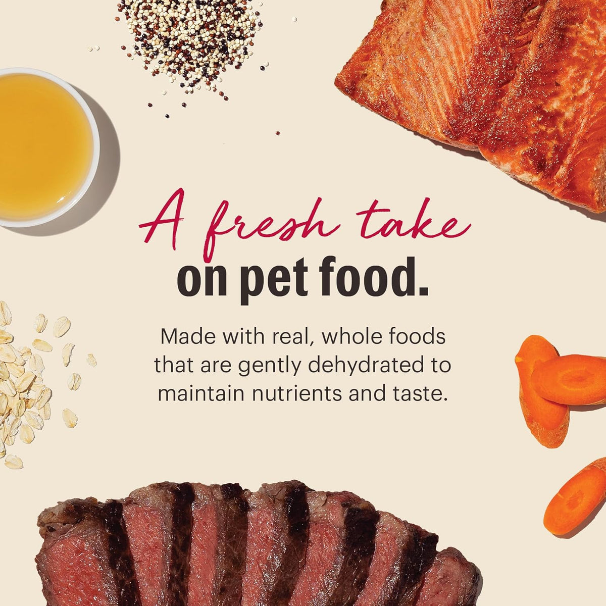Serving suggestion for The Honest Kitchen Whole Grain dog food