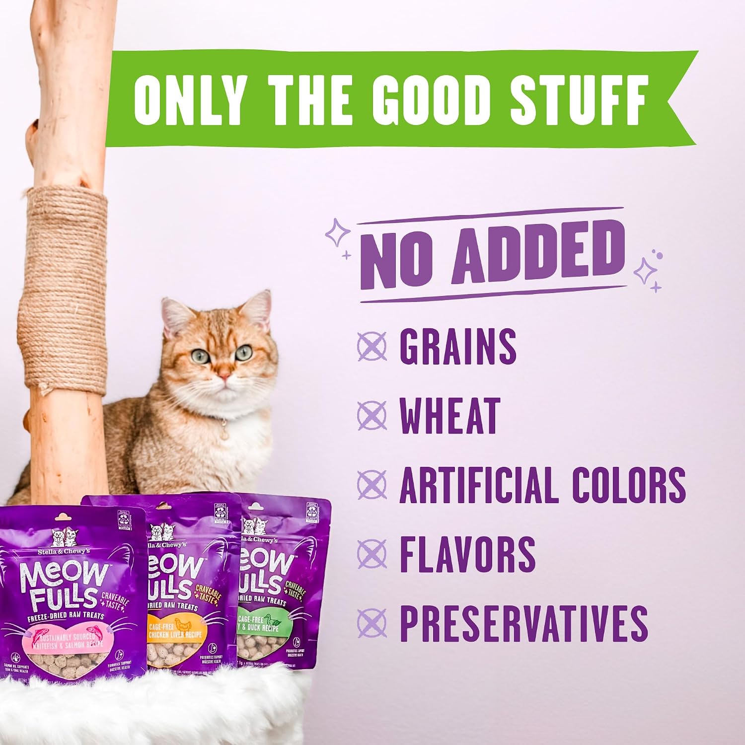 Authentic USA imported Stella and Chewy's freeze dried raw treats for felines