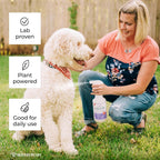 Wondercide pet and home mosquito control spray back label showing active ingredients list.