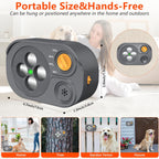 Waterproof ultrasonic dog silencer mounted on fence