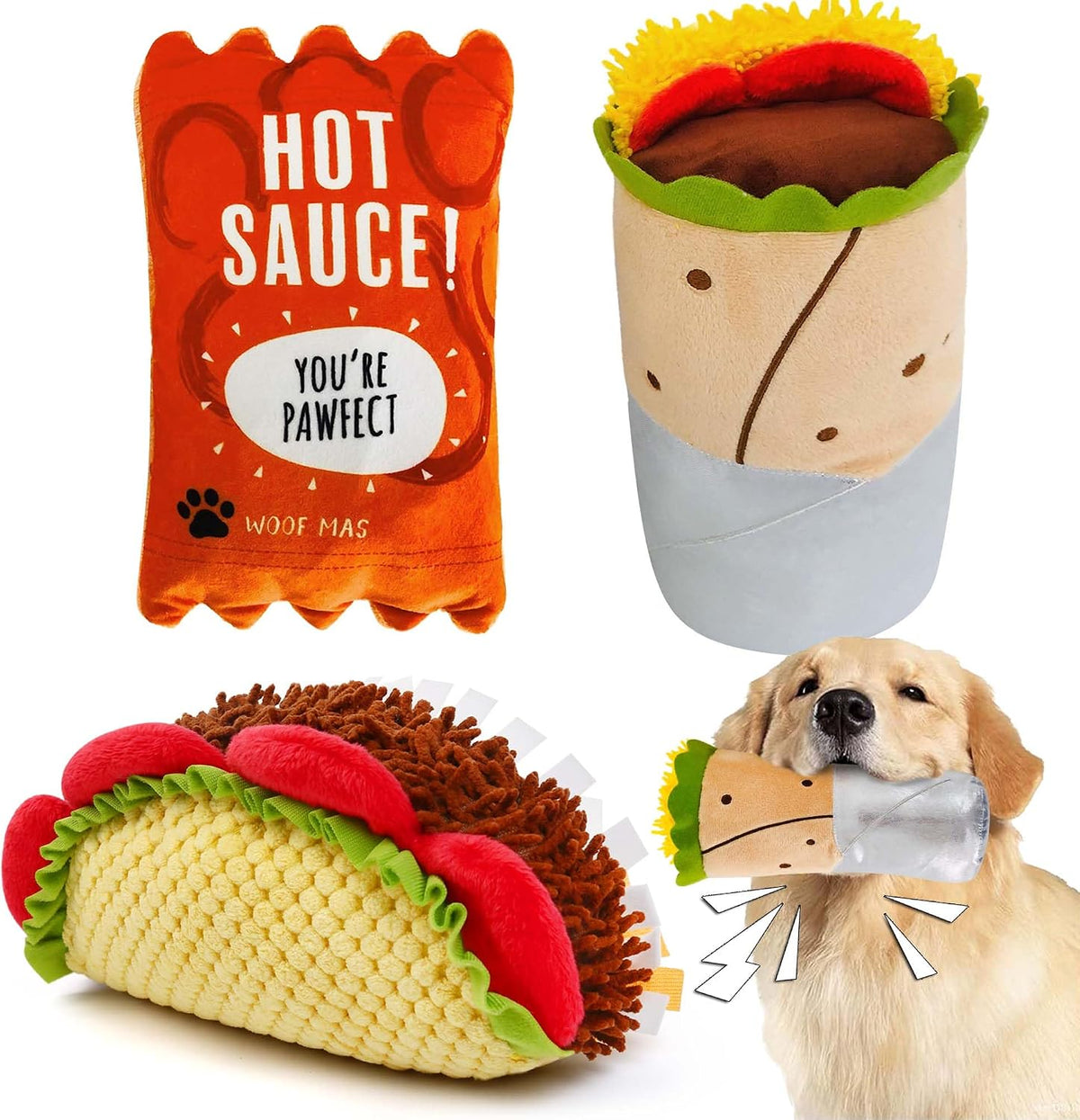 Prime Pets Dog Birthday Toys, Plush Dog Squeaky Toys, Stuffed Puppy Chew Toy for Small Medium Large Dogs, Bone Pet Toy - Image 11