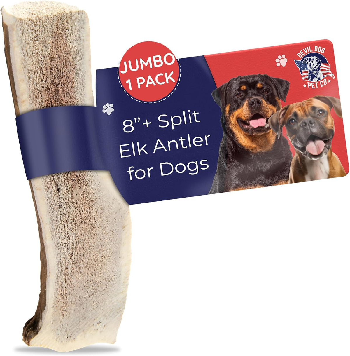 Devil Dog Pet Co. Elk Antlers for Dogs, Natural Dog Chew for Aggressive Chewers - Long Lasting and Odor Free - USA Sourced - Cleaner Teeth, Anxiety & Boredom Relief - Whole Medium 5"+ - Antler Bone - Image 12