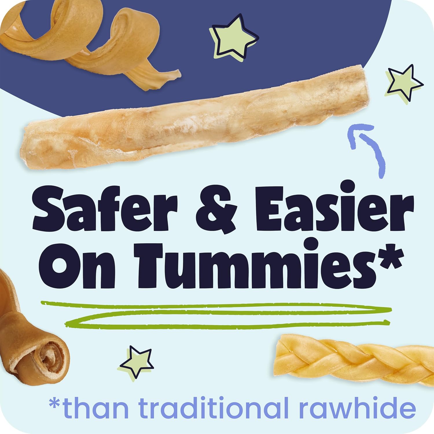 Pawstruck twelve inch beef collagen treats for large dogs