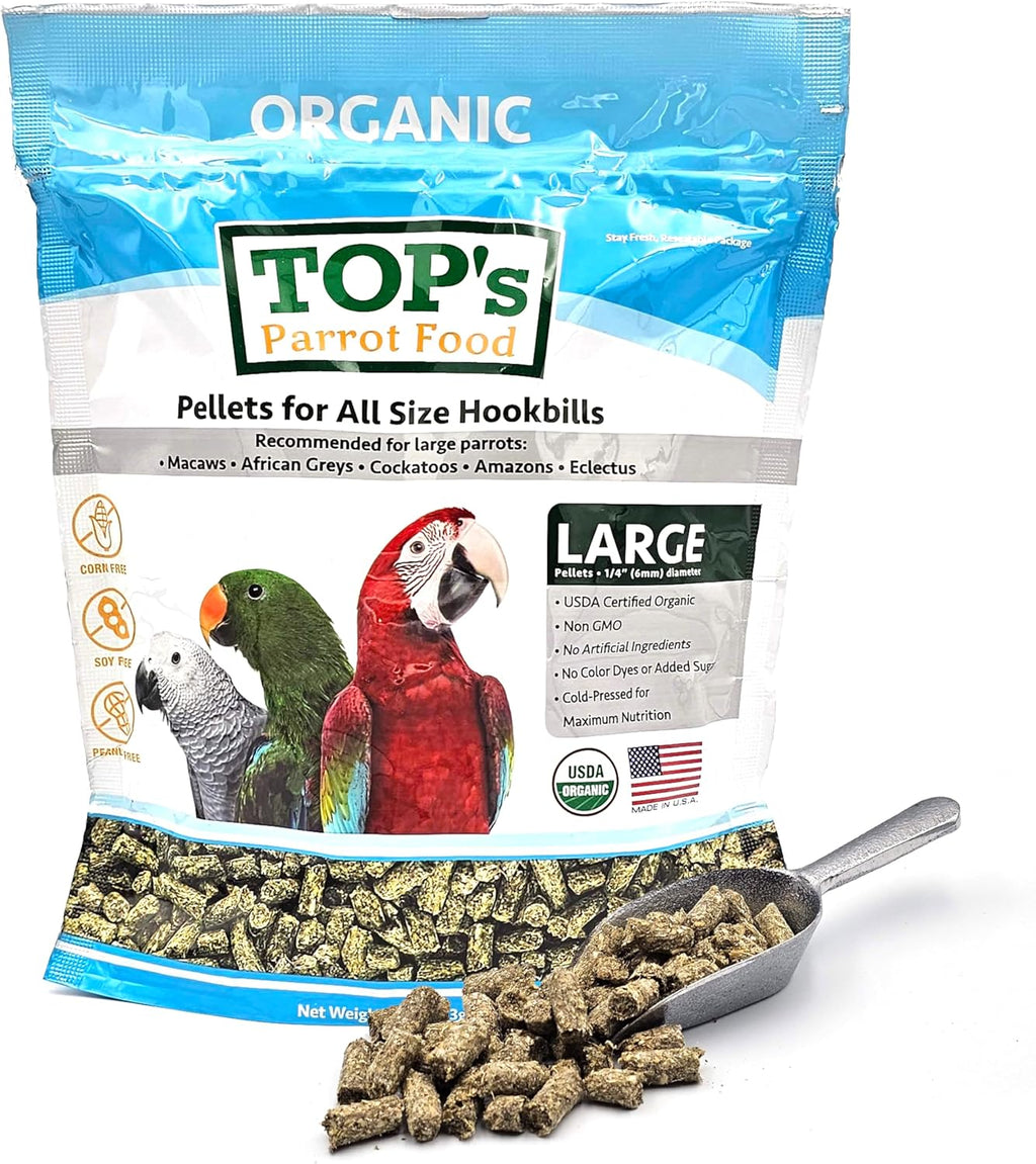 TOP's Parrot Pellets 4 lb, USDA Organic Certified, Non-GMO Bird Food for Hookbills - Image 9