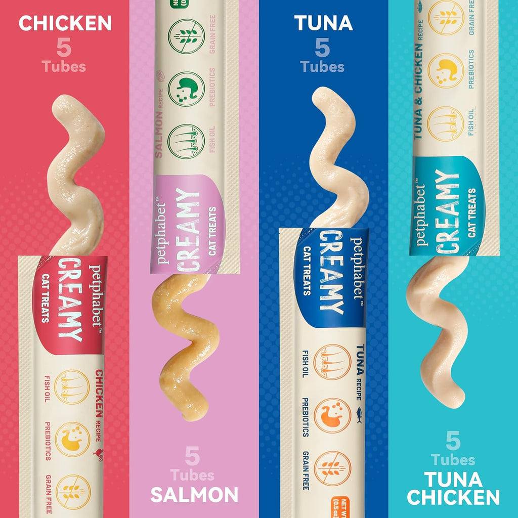Close up of Petphabet creamy cat treat tube