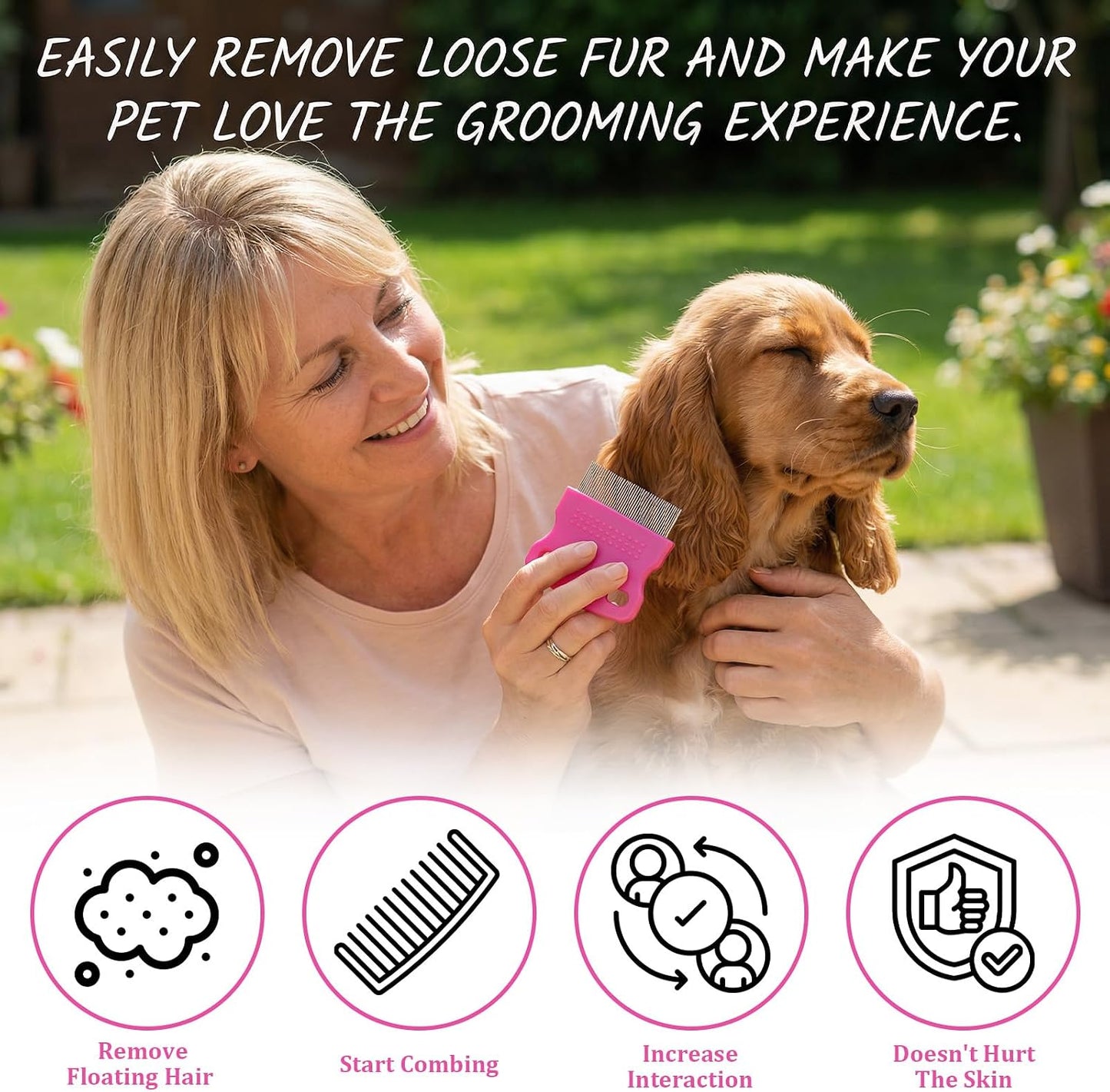 Ten pack of Zelphvt professional dog and cat flea combs spread out