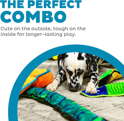 Stuffingless forty inch squeaky snake pet toy for heavy chewers