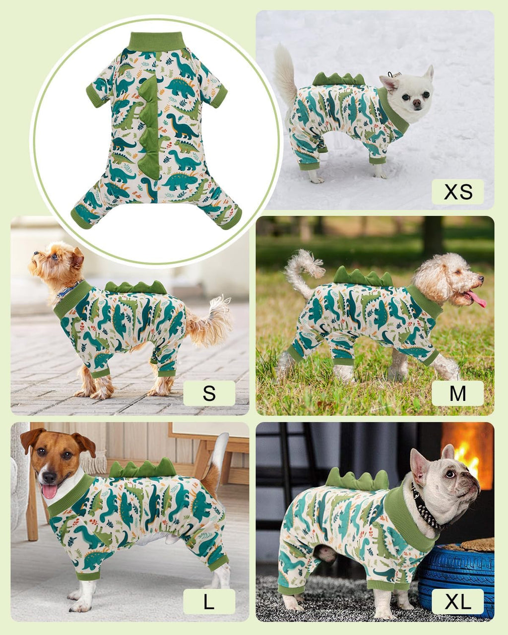 CuteBone small breed dog pajamas back view highlighting 3D horn details