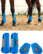 Harrison Howard Horse Tendon Boots Open Front/Fetlock Boot for Horse Protective Boots for Jumping, Trail Riding Set of 4 - Image 11