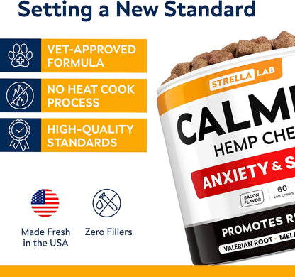 USA imported natural calming supplements for small and large dogs