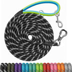NTR 30 Feet dog training leash front view black climbing rope lead