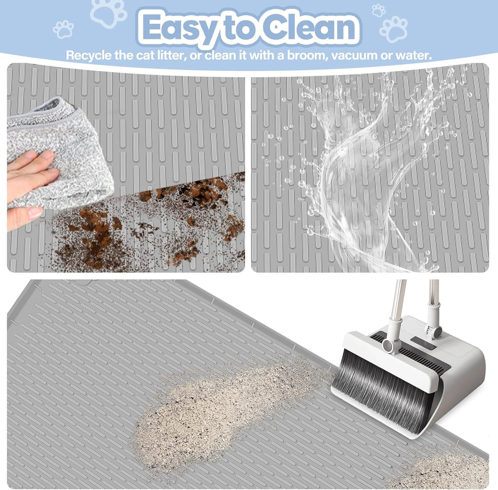 Waterproof pet feeding mat under food bowls