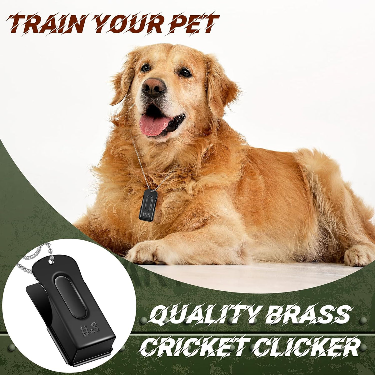 Three pieces premium brass pet signaling device for puppy obedience training