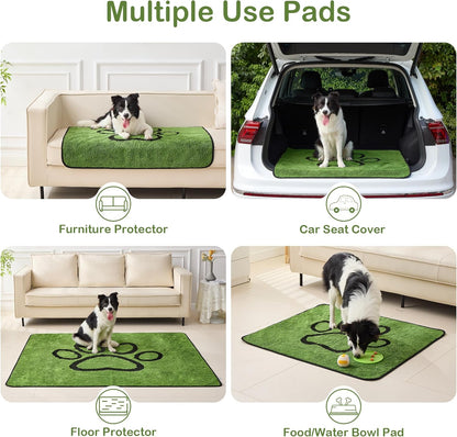Qeils dog pee pad under food and water bowls