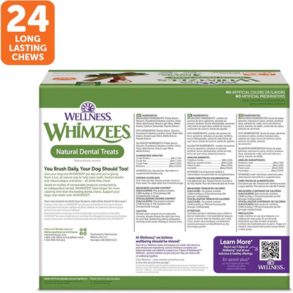 Wellness WHIMZEES Value Pack Natural Dog Dental Treat, Chews, Freshens Breath, Large Size, 50.9 oz Box, 24 Count - Image 9