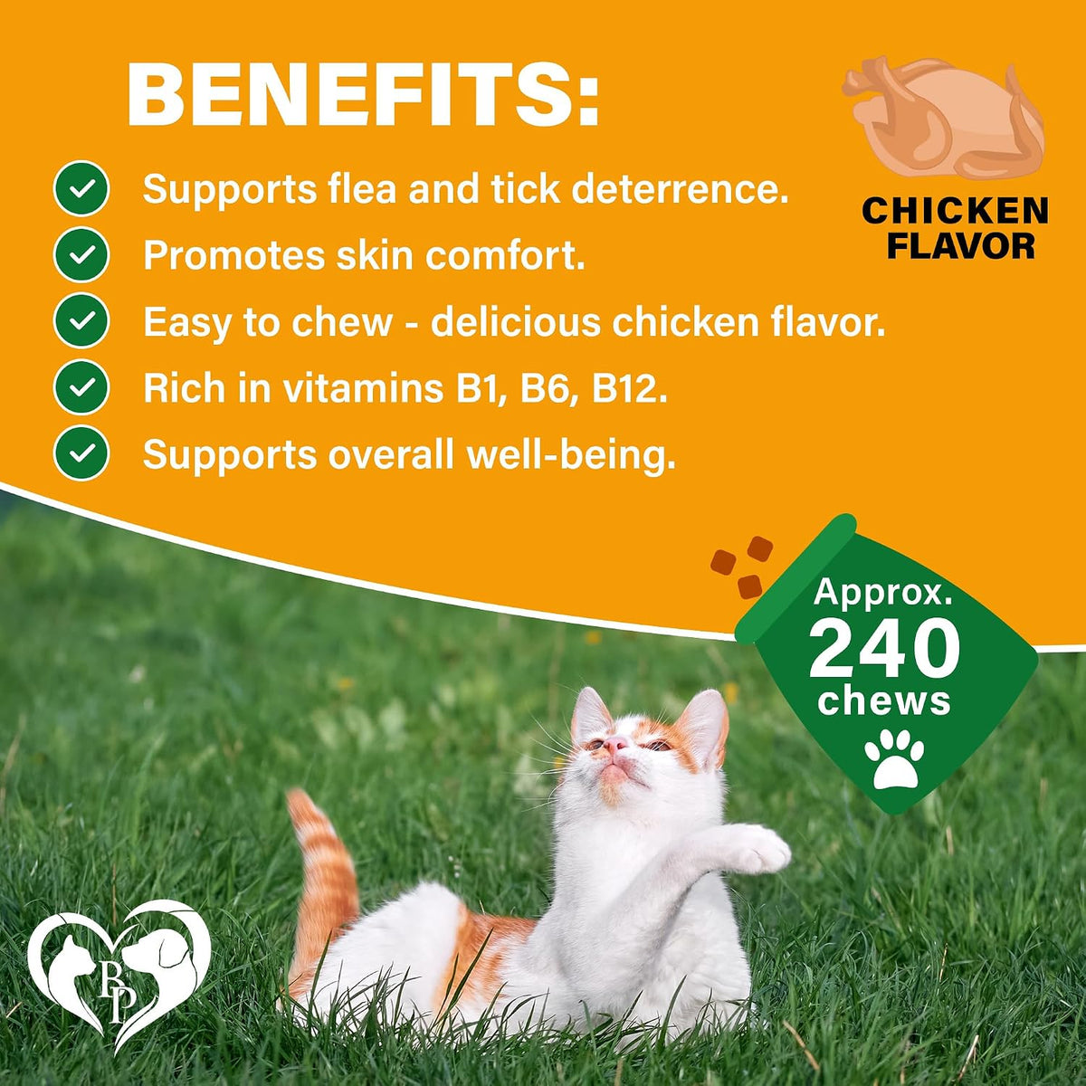 Beloved Pets daily wellness flea defense chewable pills for cats