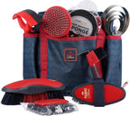 Horse Grooming Kit, 9 Piece Grooming Brush Set with Silicone Curry Comb for Bathing & Shedding Pasture Glow - Image 11