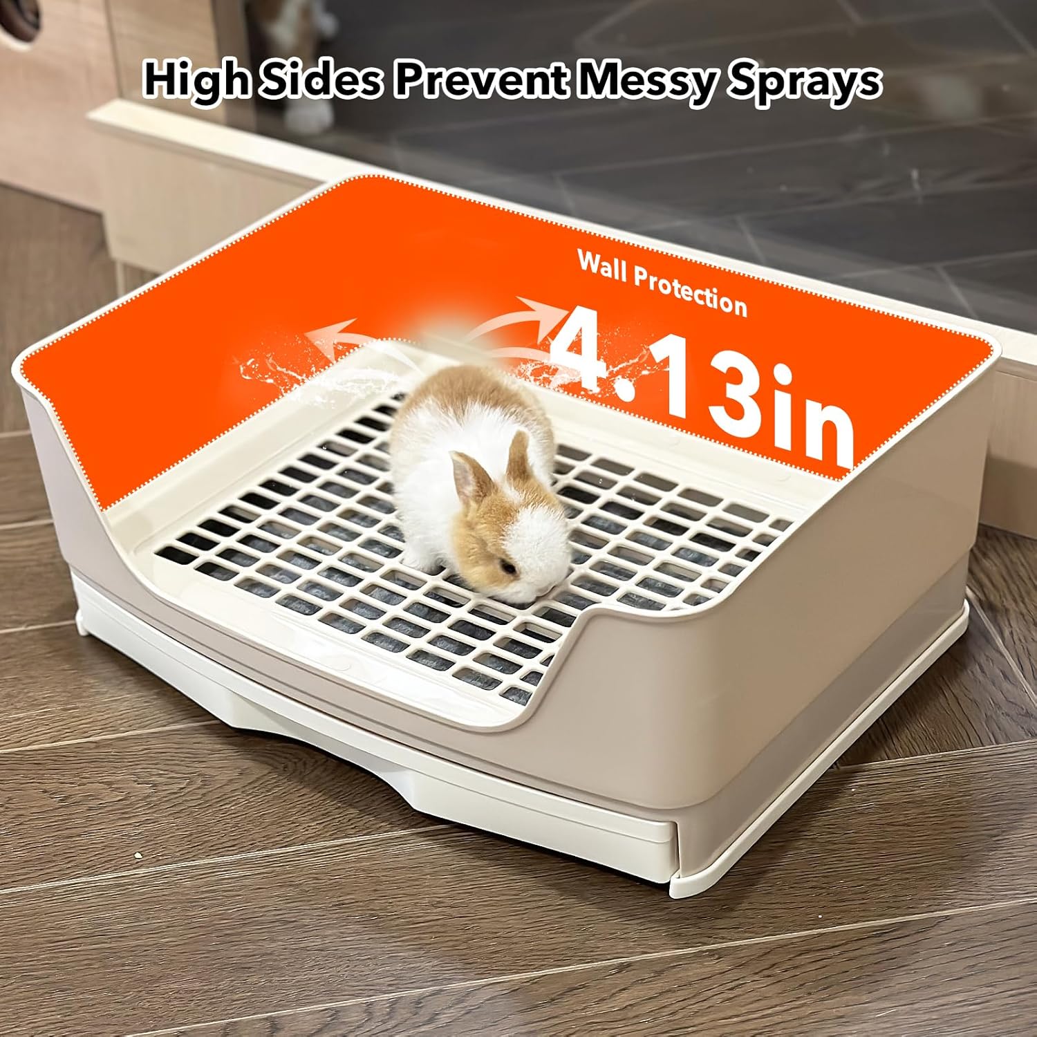 Components of Rubyhome rabbit litter box including drawer