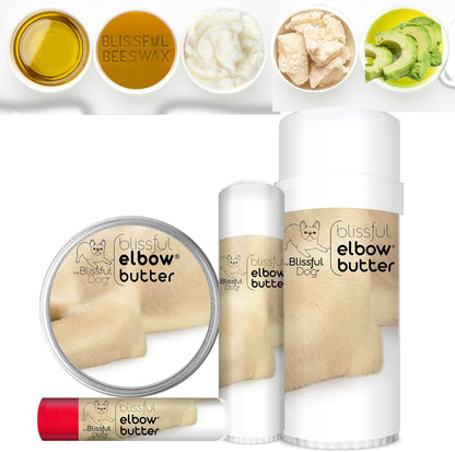 All natural organic ingredients pet elbow balm packaging.
