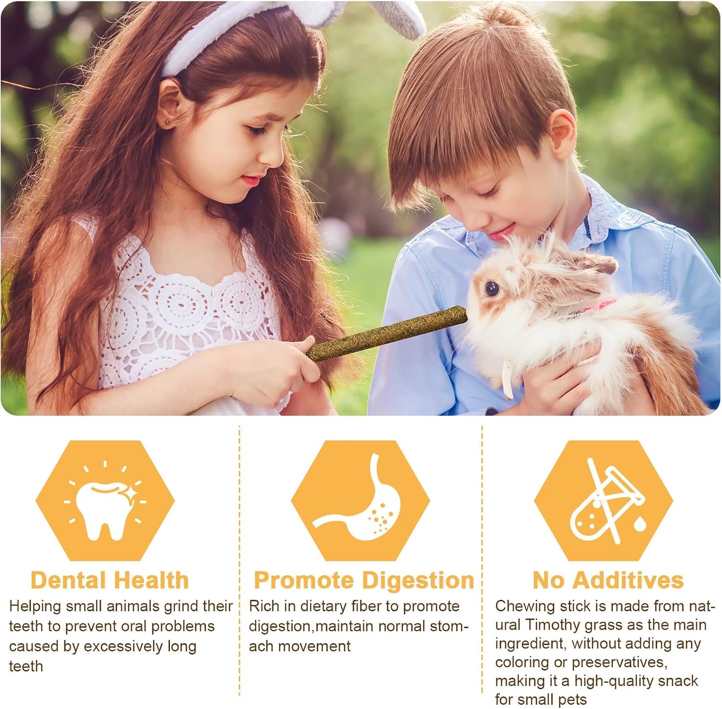 VESPRO small animal dental care sticks close up view of high fiber texture.