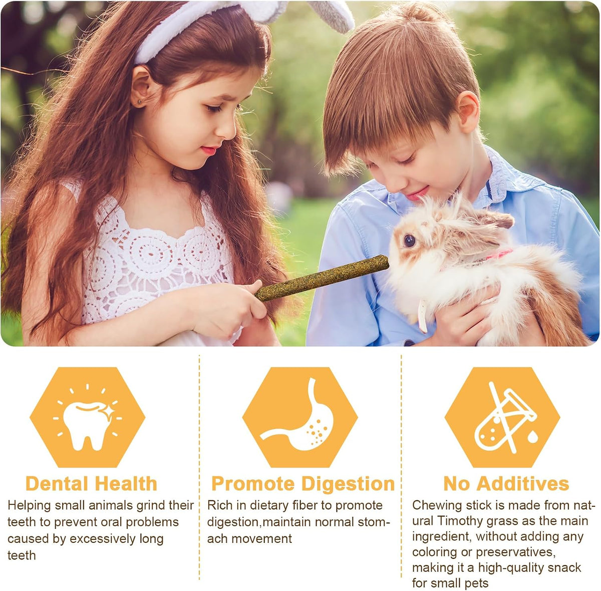 VESPRO small animal dental care sticks close up view of high fiber texture.