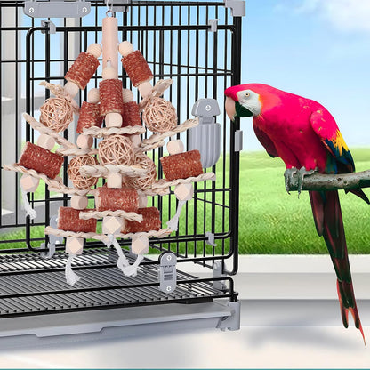 Bird Toys, Natural Corn Stick Parrot Toys Hanging in Bird Cagesfor Small and Medium-Sized Macaws,African Grey,Cockatoos,Cockatiel,Sun ConureAmazon Parrots - Image 9
