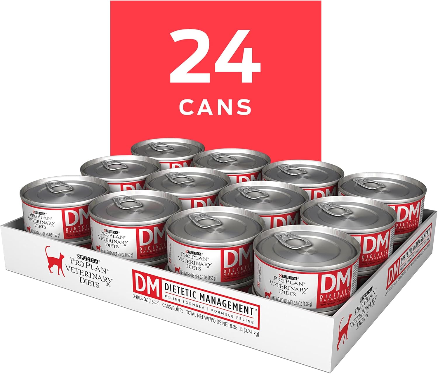 Pro Plan Veterinary Diets DM Feline Formula diabetes management cat food nutritional information label