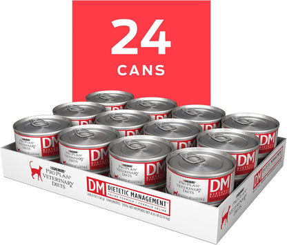 Pro Plan Veterinary Diets DM Feline Formula diabetes management cat food nutritional information label