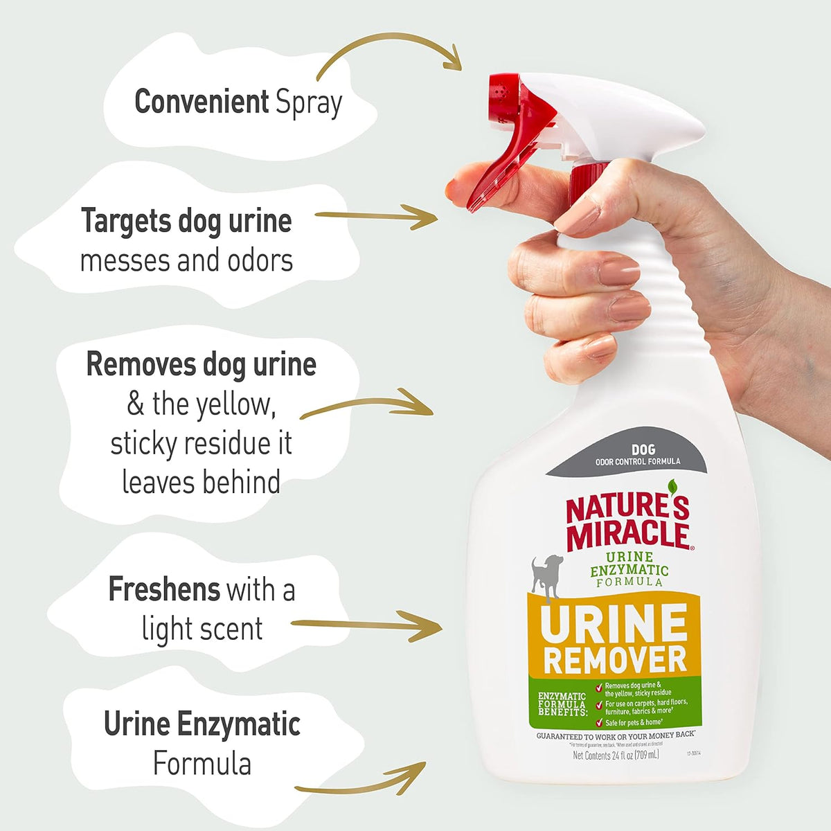 Authentic USA pet care supplies featuring Nature's Miracle odor neutralizer