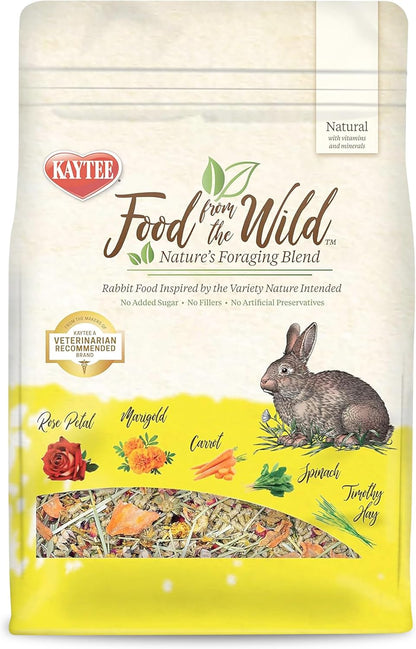 Kaytee Food from The Wild Natural Pet Rabbit Food front view premium bunny foraging mix