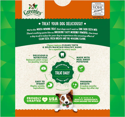 Greenies Dog Treats,Veterinarian-Recommended Natural Dental Dog Treats,Large Size,Sweet Potato Flavor,36 oz,24 Count (Pack of 2) - Image 9