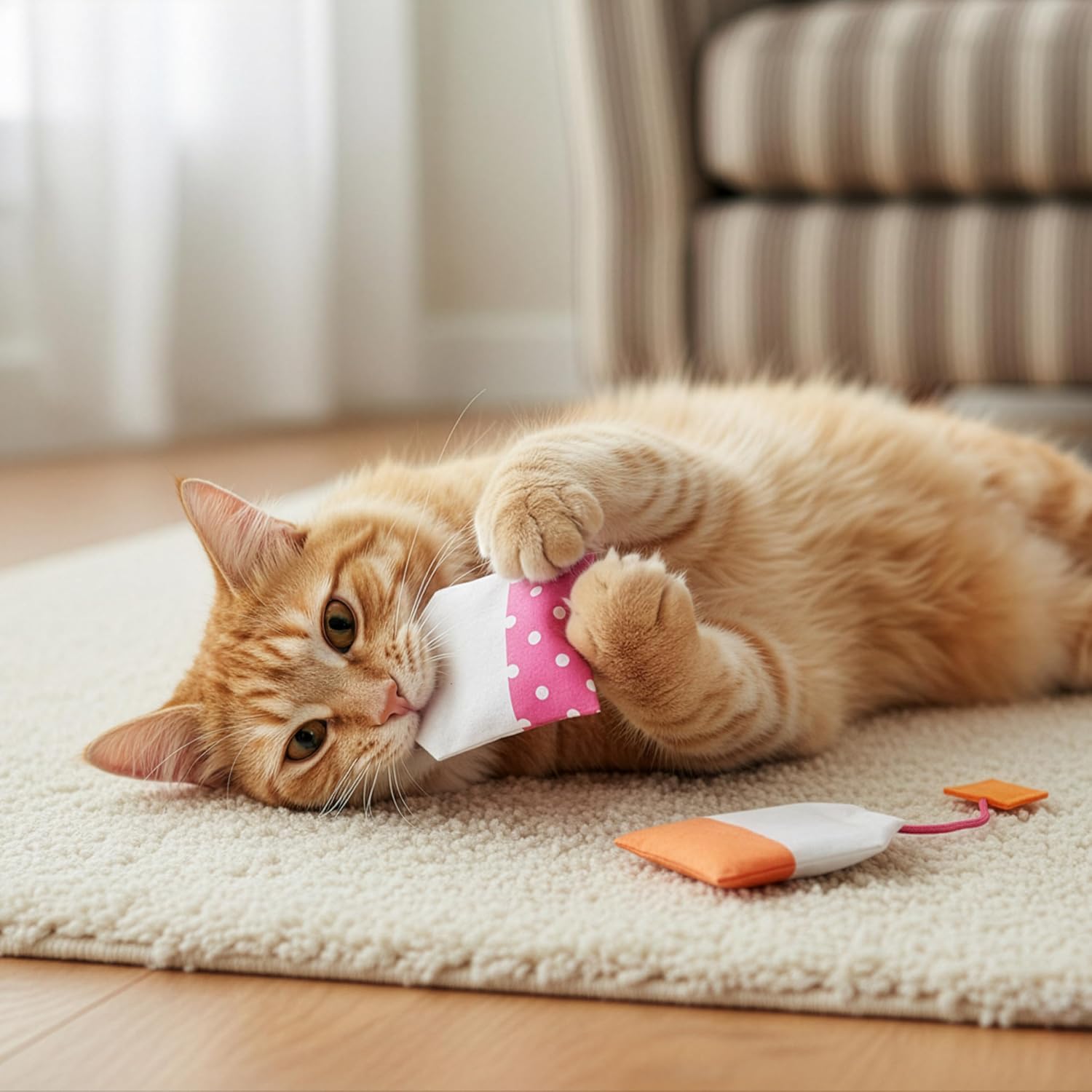 Packaging of SmartyKat 100 percent catnip filled toys