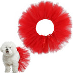 Locmeo durable polyester pet dress fluffing out for a festive celebration