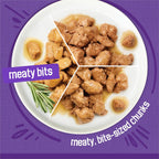 Purina Friskies Meaty Bits gravy variety pack packaging and exterior box