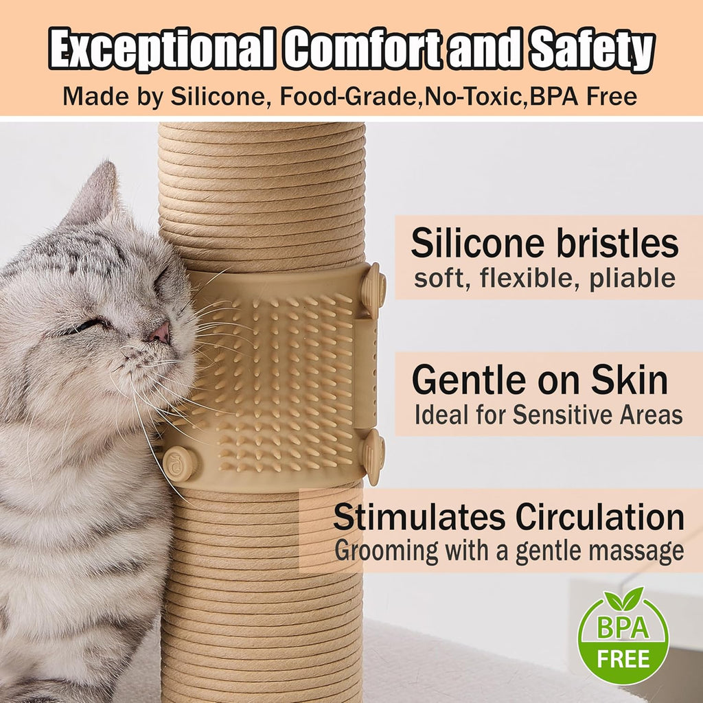Close up of soft silicone bristles on Petpals massager