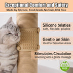 Close up of soft silicone bristles on Petpals massager