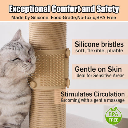 Close up of soft silicone bristles on Petpals massager