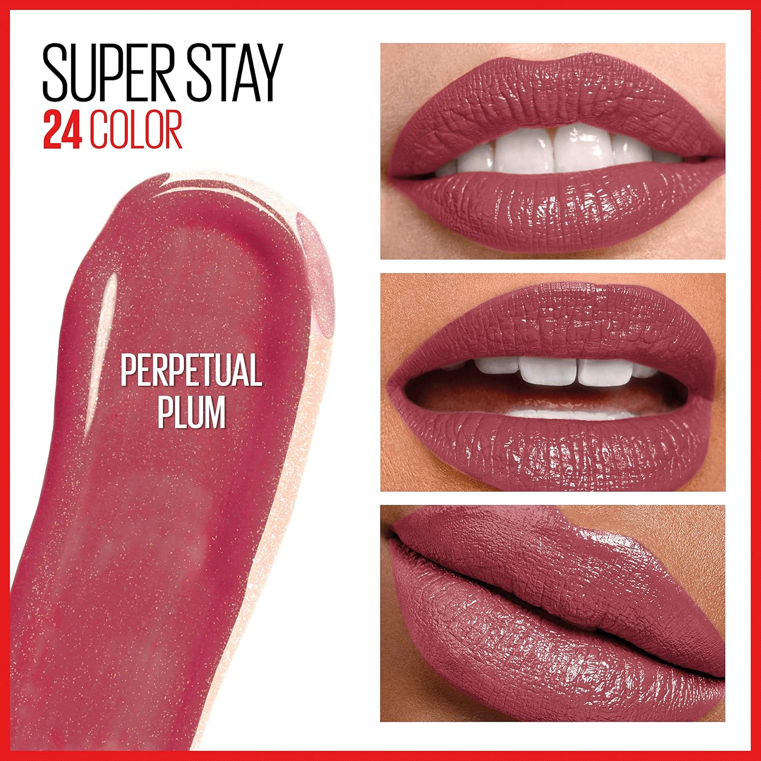 Maybelline Super Stay 24, 2-Step Liquid Lipstick Makeup, Long Lasting Highly Pigmented Color with Moisturizing Balm, Perpetual Plum, Purple, 1 Count - Image 3