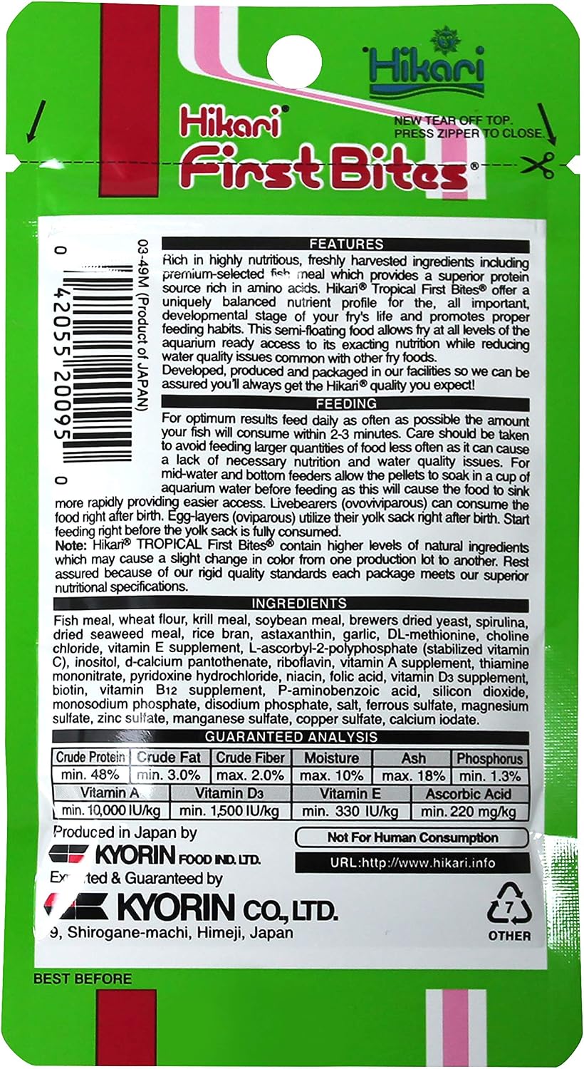 Hikari First Bites powder baby fish food 10 gram pack