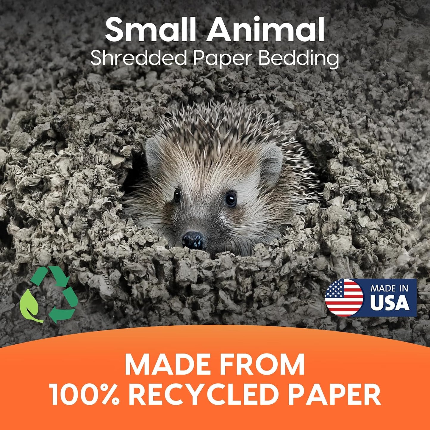 Close up of Fresh News odor control paper pellets