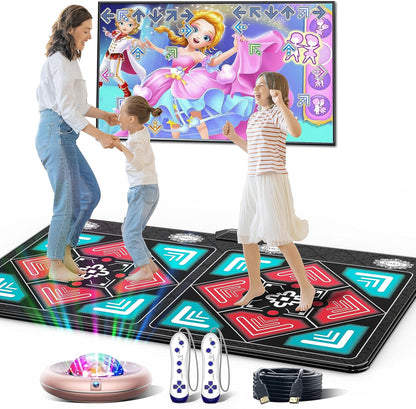 Haphom electronic wireless dance mat with snowflake pattern front view