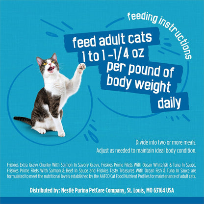 32 count Purina Friskies wet cat food variety pack