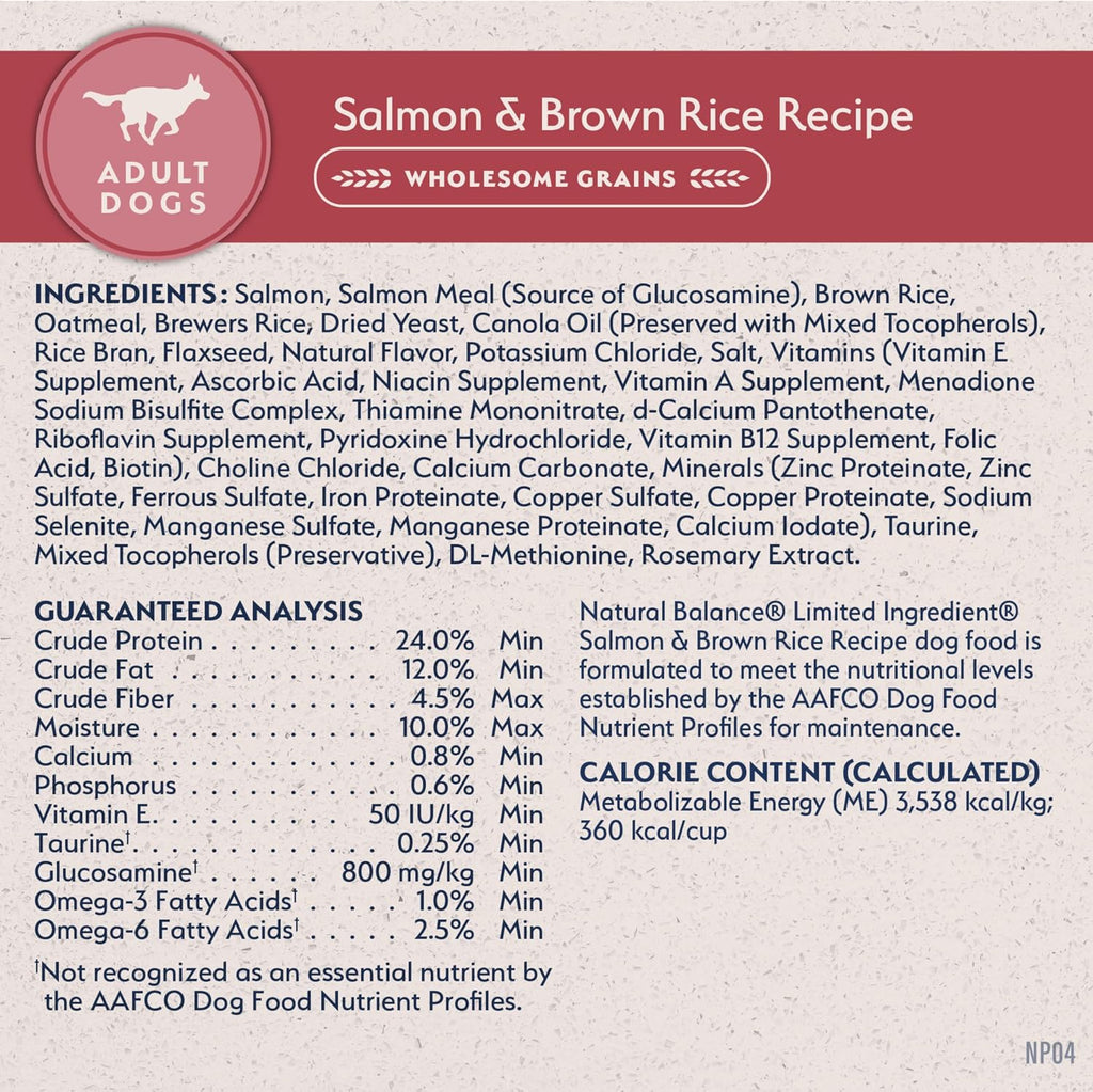 Natural Balance healthy grains limited ingredient adult dry kibble
