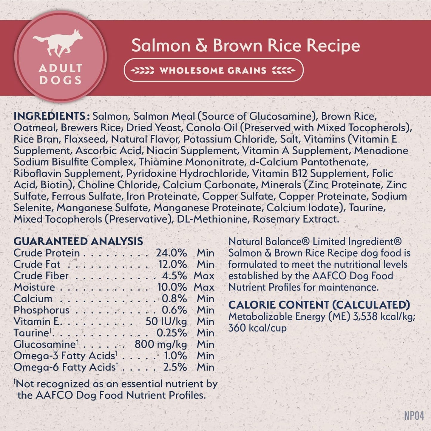 Natural Balance healthy grains limited ingredient adult dry kibble