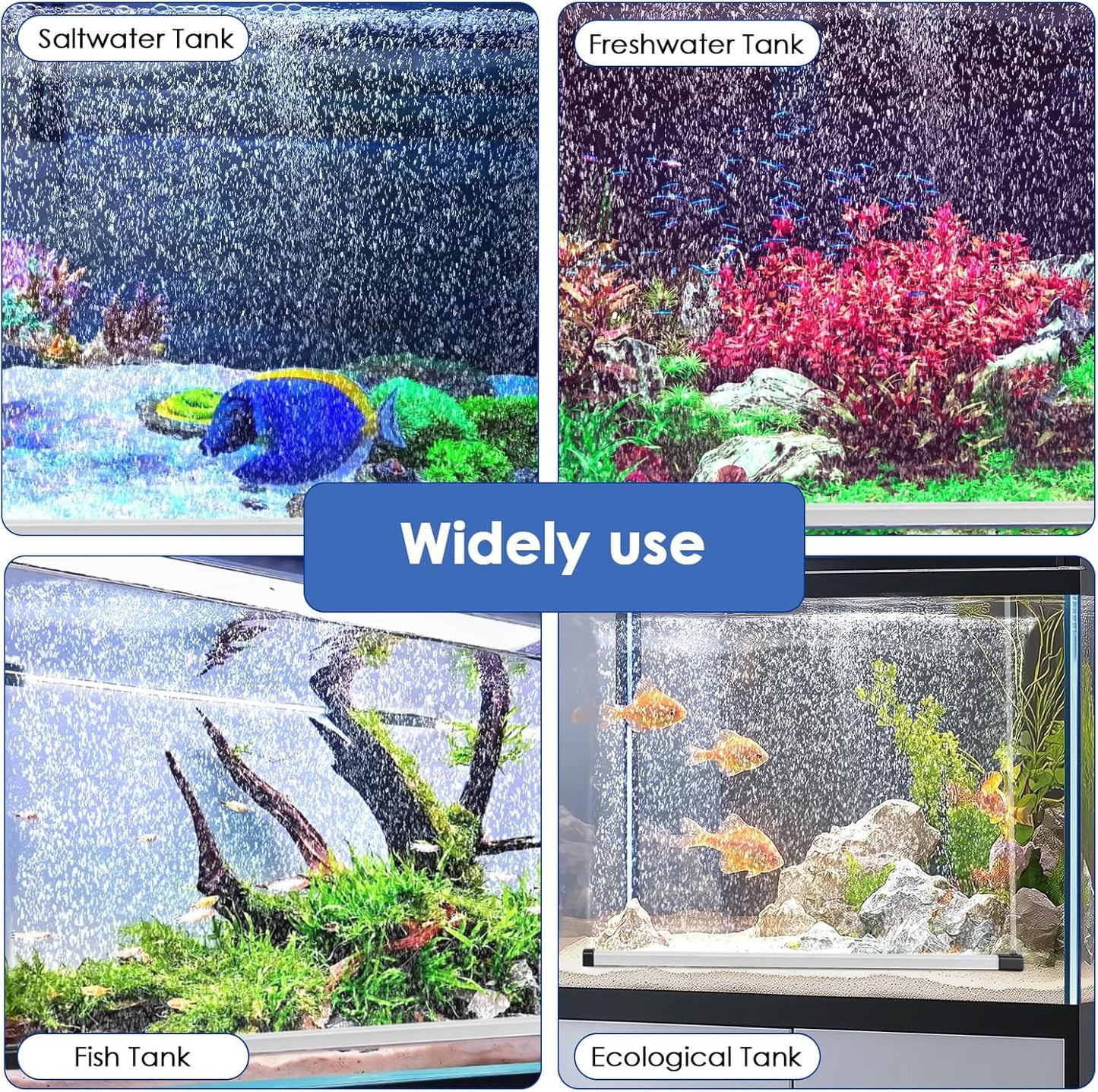 Hygger anti clogging nano air stone bar underwater packaging details