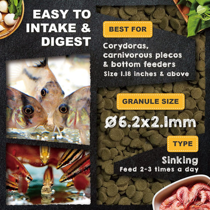 Ultra Fresh bottom feeder food showing the wild sword prawn nutritional benefits.