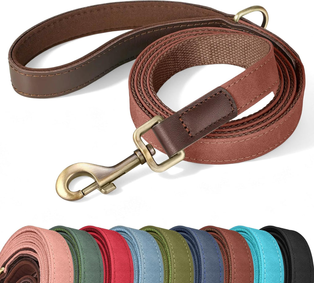 Didog PU Leather Dog Leash for Small Dogs 4.5ft, Soft Padded Handle Dog Leashes for Medium Size, Walking and Training Leashes Faux Leather for Large Pet,Green - Image 15