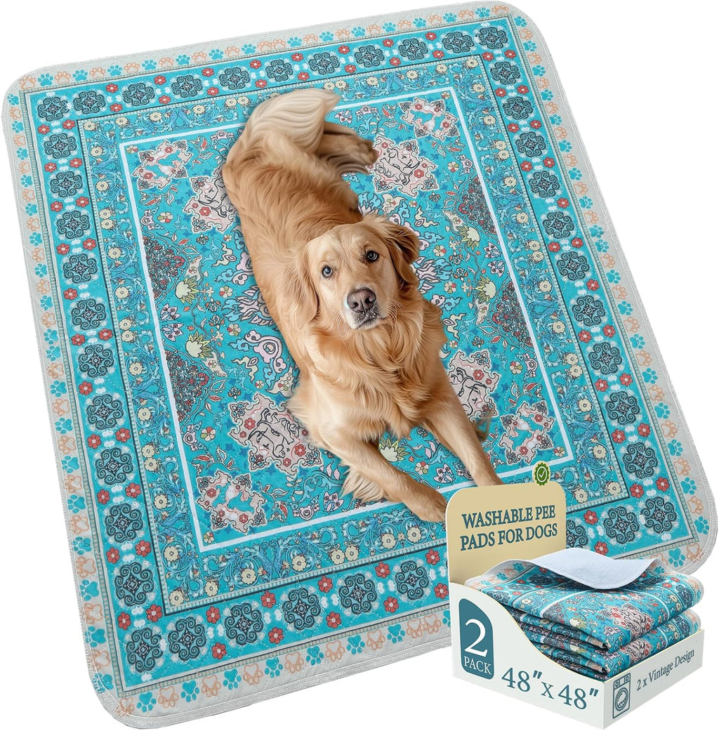 Homimp washable dog pee pads front view on floor