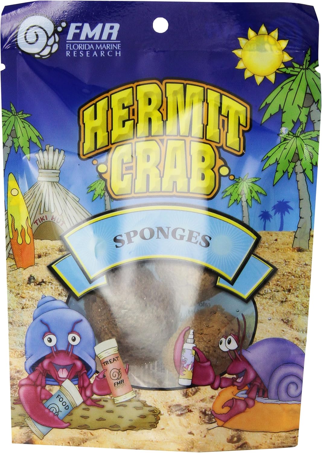 Florida Marine Research 3-pack natural small animal sponge front view