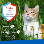 Adams Plus cat flea treatment imported spray back label instructions